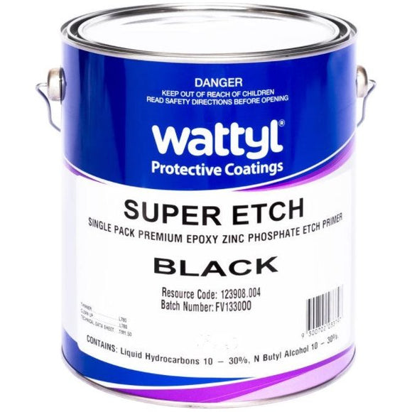 WATTYL SUPER ETCH PRIMER BLACK 1LT