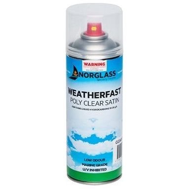 WEATHERFAST POLY CLEAR SATIN SPRAY CAN 300G