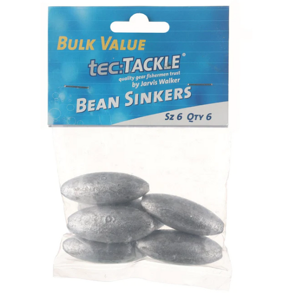 SINKER JW #6 BEAN 6PK