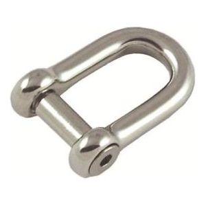 SHACKLE D CSK PIN 6MM S/S G316
