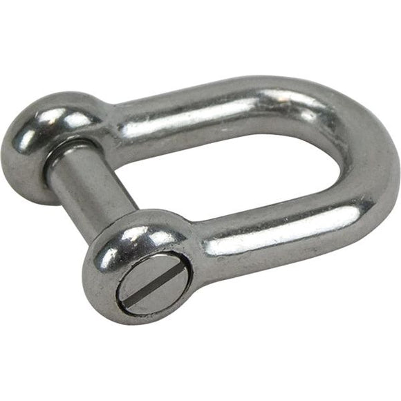SHACKLE D CSK PIN 10MM S/S G316