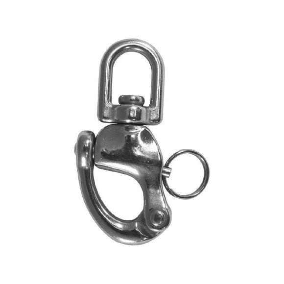 SNAP SHACKLE 125MM SWIVEL EYE S/S G316