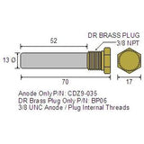 ANODE ENGINE & PLUG 3/8NPT CDZ9-121