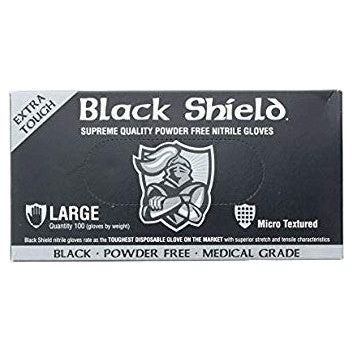 GLOVE BLACK NITRILE LARGE BOX 100