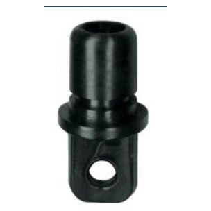 CANOPY BOW END BLK NYLON T/S 25 X 1.6MM