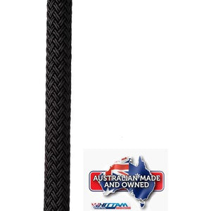 ROPE D/BRD BLACK SOLID 8MM PER MTR