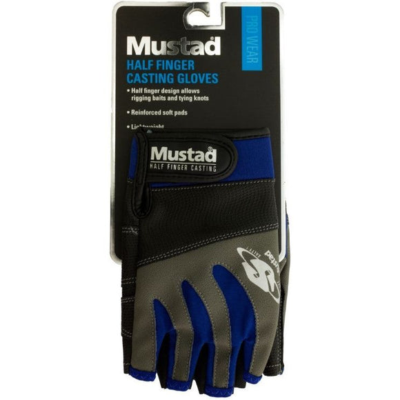 GLOVE MUSTAD HALF FINGER LARGE