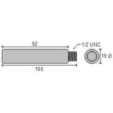 ANODE 1/2"UNC CDZ9-064