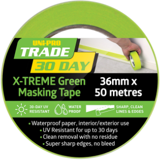 TAPE TRADE 30 DAY GREEN 24MM X 50 METERS