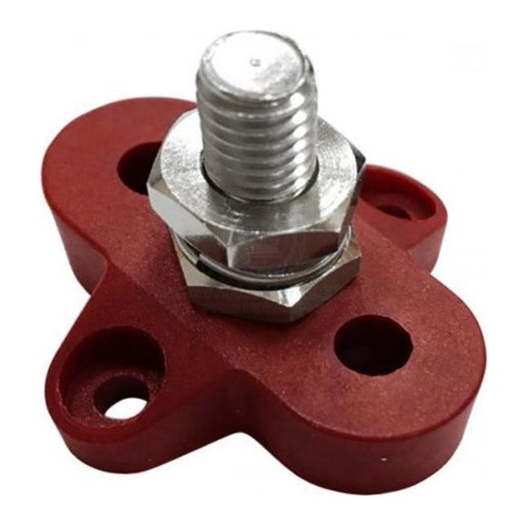 TERMINAL STUD HEAVY DUTY M8 SINGLE RED 302222